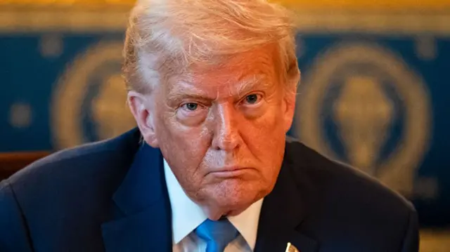 US President Donald Trump pictured during a dinner in the Blue Room of the White House in Washington, DC, US, on Monday, July 7, 2025