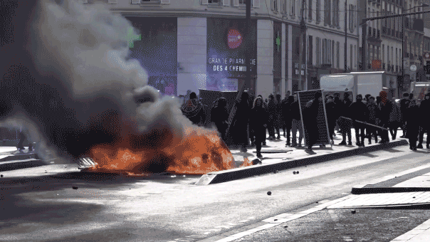 Emmanuel Macron argues free speech has limits as France protests rage