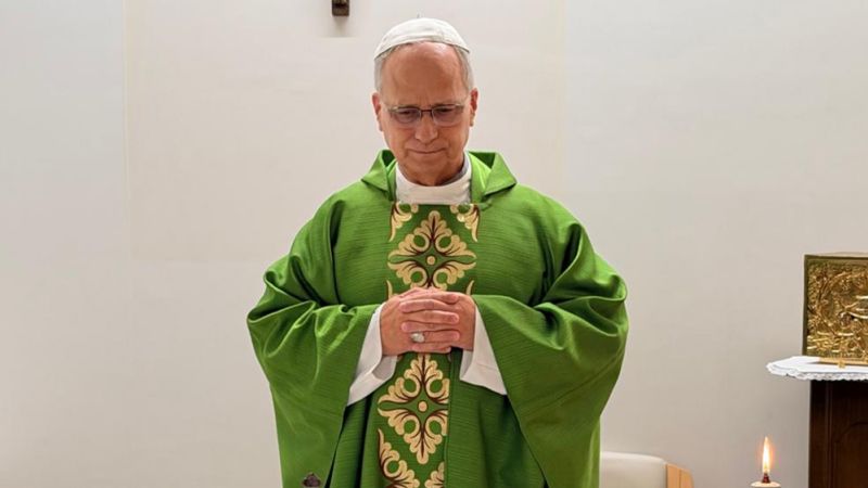 First images of Pope Leo released since lung surgery as he celebrates mass in makeshift chapel