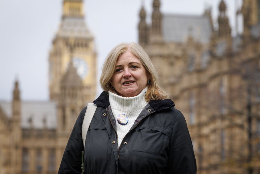Debbie Adlam, the mother of police officer PC Andrew Harper, who was killed while trying to stop a quad bike theft, pictured last year.