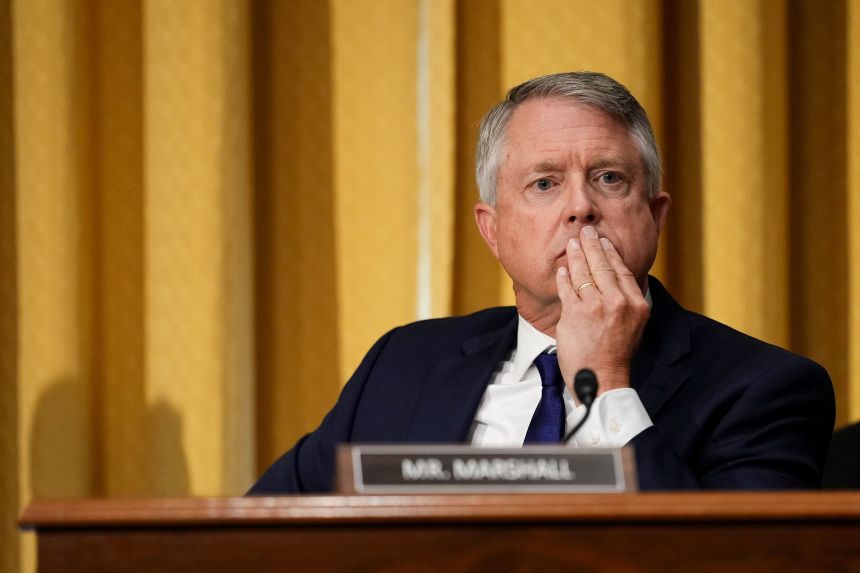 Sen. Roger Marshall, during a Senate Finance Committee hearing on June 3.