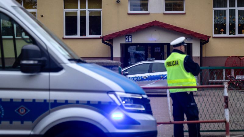 Poland schools: Police detain dozens and check 50,000 schools after twin attacks