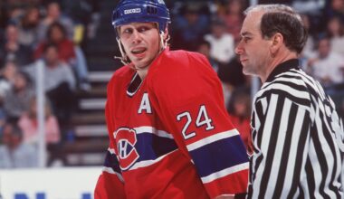Canadiens' Lyle Odelein plays against the Dallas Stars in 1996.