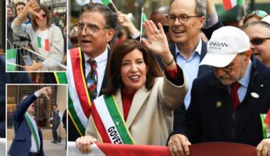 Gov. Kathy Hochul booed while marching in NYC's Columbus Day parade: 'You're a disgrace'