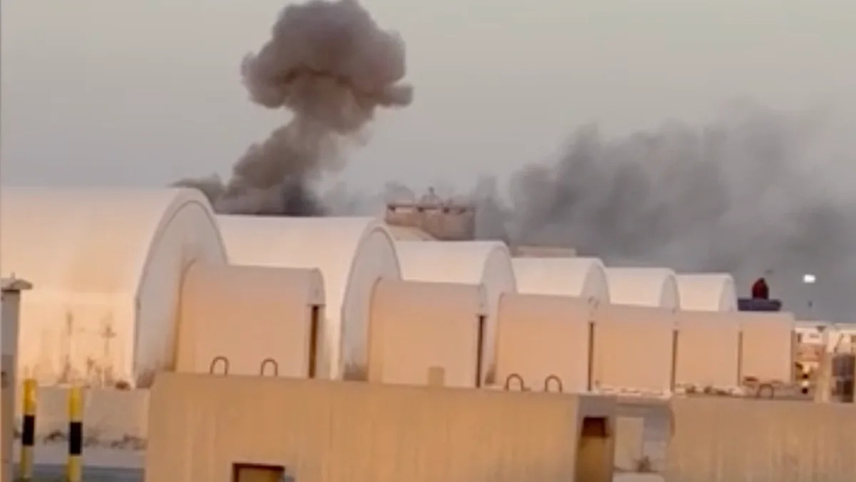 Newly obtained footage shows Iran attack on major U.S. post in Kuwait