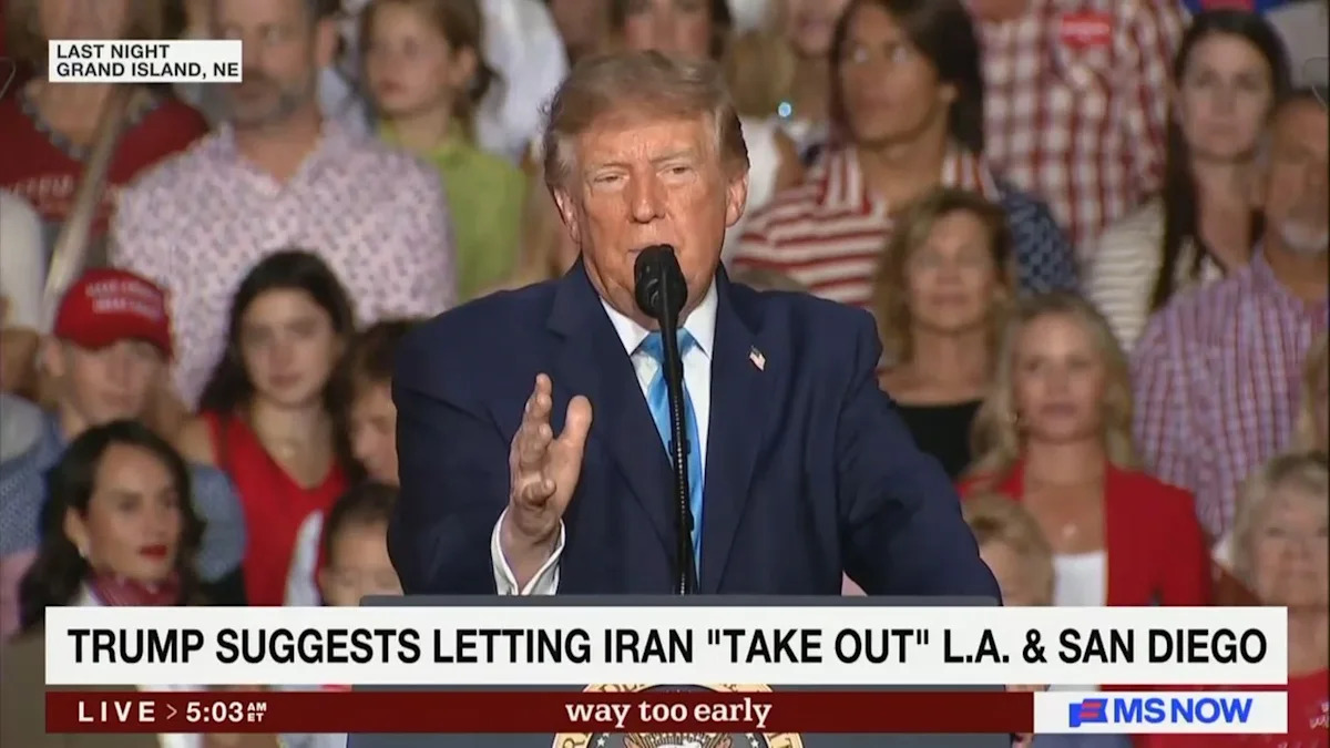 ‘Traitor!’ Californian Leaders, Others Go Berserk After Trump Says ‘Let’ Iran ‘Take Out’ LA, San Diego