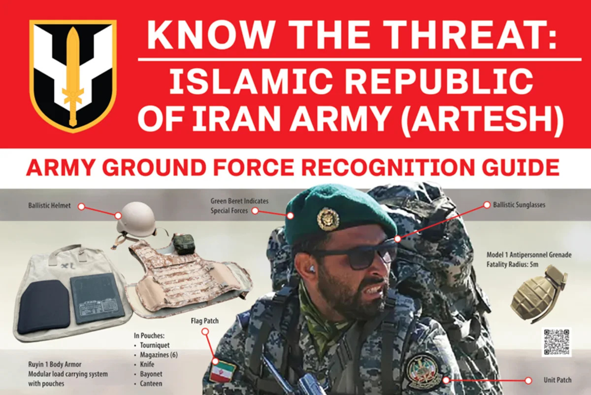 Official poster depicts the US Army’s newest threat: The Iranian soldier