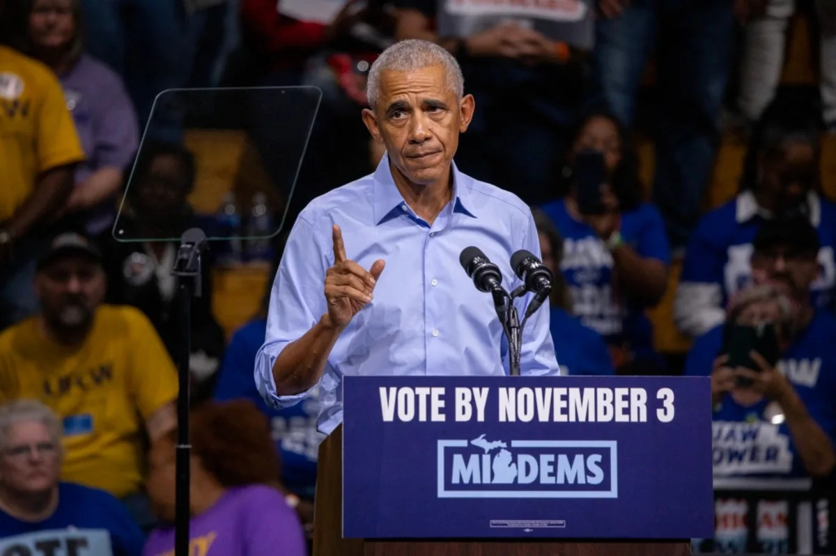 Trump claims Obama's Michigan rally was 'empty': What the photos show