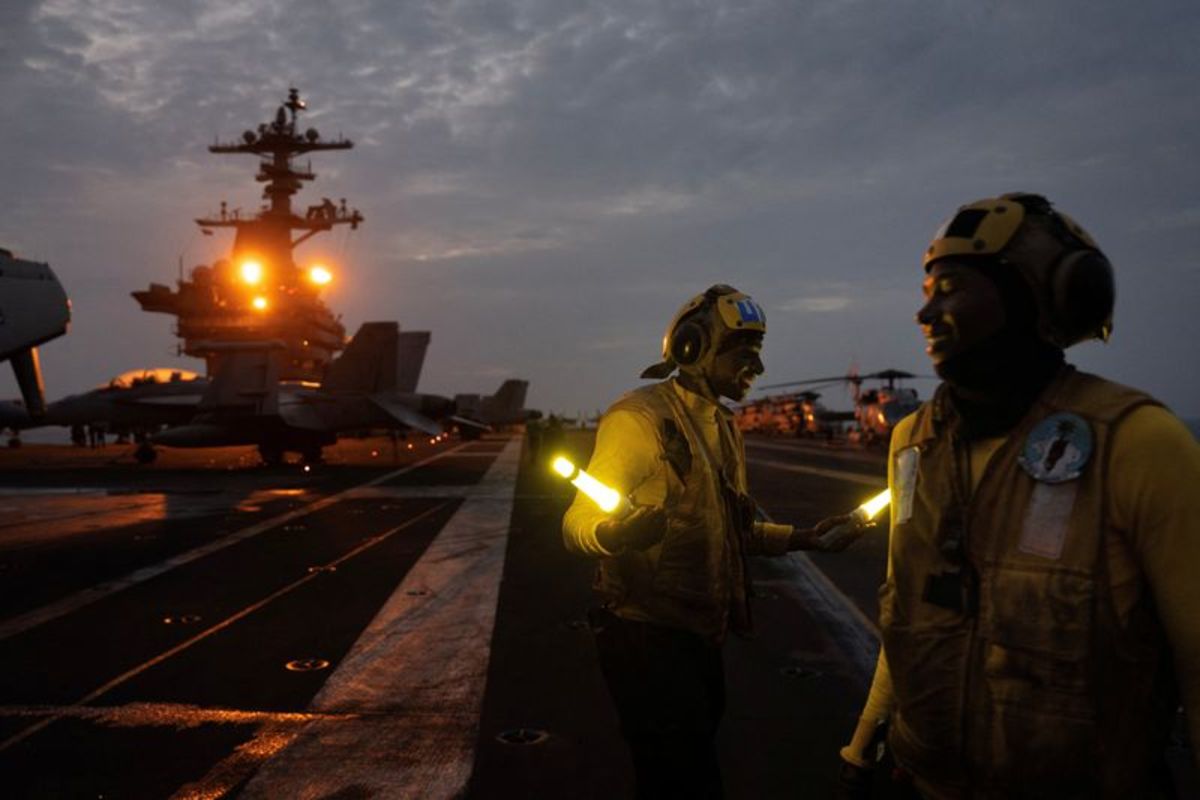 Aboard the USS George Washington, young sailors adjust to war with Iran