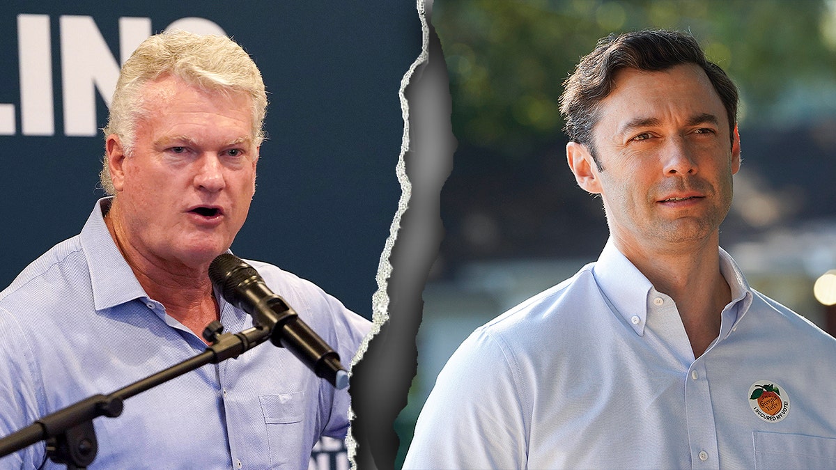 Seen pictured is Rep. Mike Collins, R-Ga., (left) and Sen. Jon Ossoff, D-G., (right), both of whom are running for the U.S. Senate in Georgia.