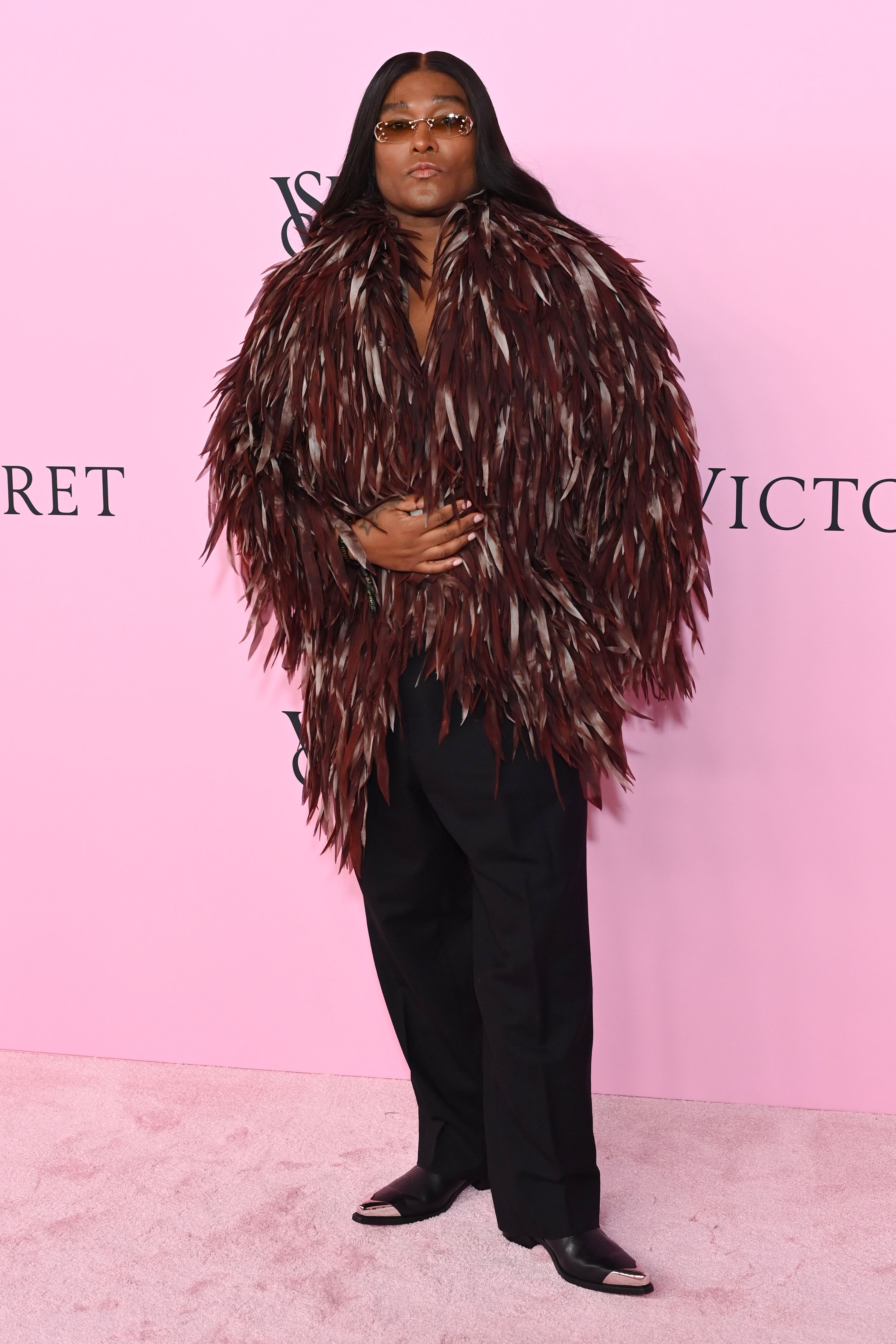 Law Roach on the pink carpet at the Victoria's Secret Fashion Show.