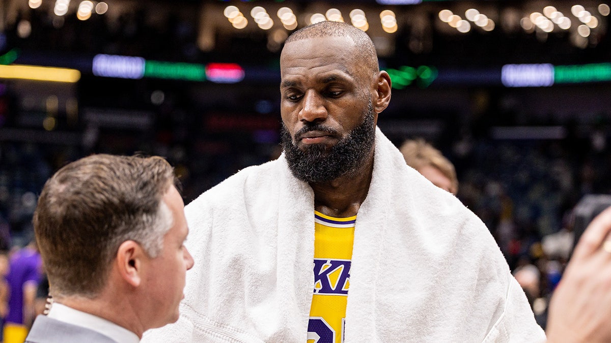 LeBron James doing an interview