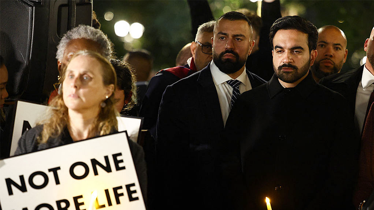 New York City Mayor Zohran Mamdani during a candlelight vigil