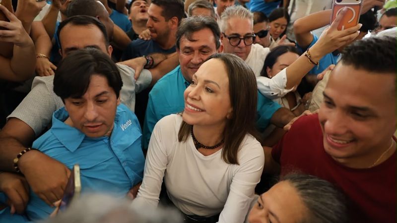 Opposition leader Maria Corina Machado returns to Venezuela from exile