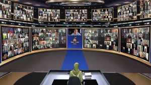 NCRI President-elect Mrs. Maryam Rajavi addresses a vast audience of global leaders and supporters of the Iranian Resistance at an online conference on March 15, 2026
