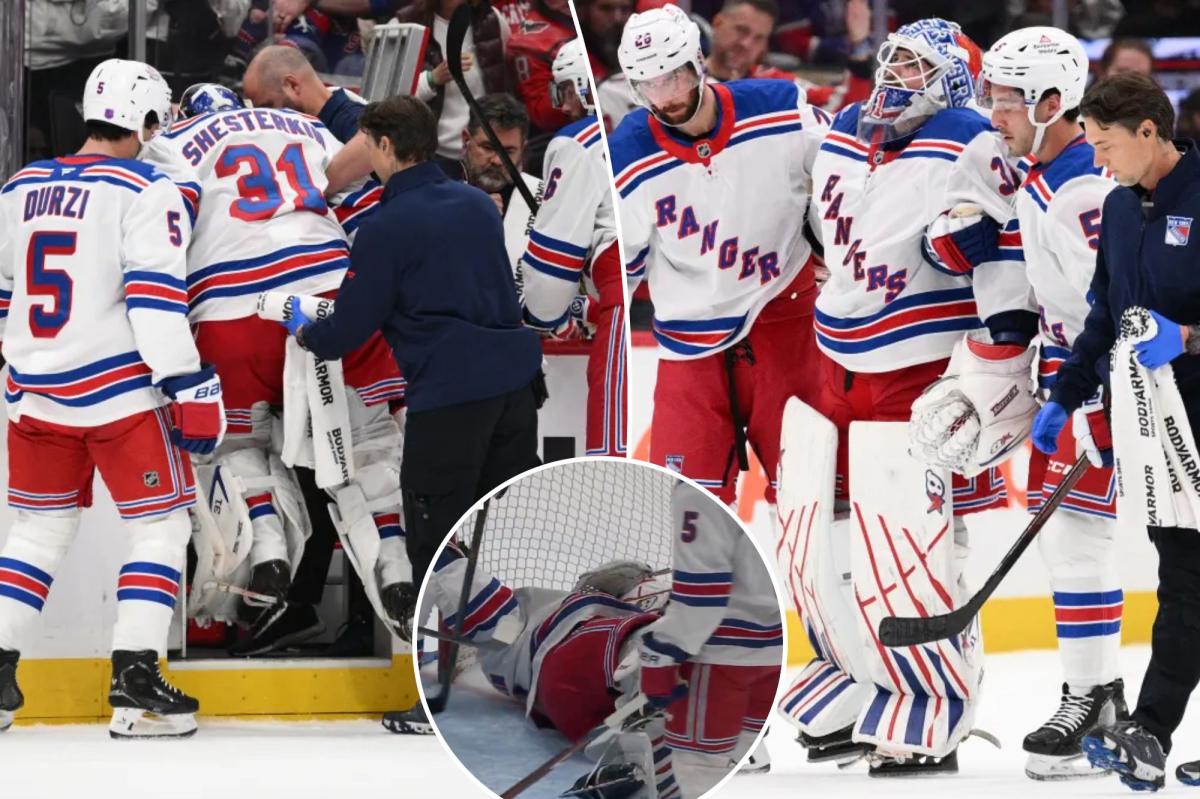 Igor Shesterkin exits game in Rangers injury nightmare