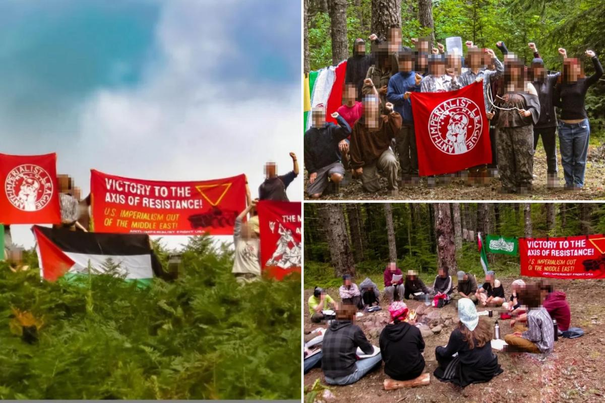 Anti-Imperialist Front USA's camp for teens, where they waves Hezbollah flag