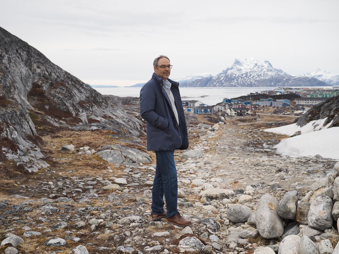 Greenland Energy Chair Larry Swets in Nuuk, Greenland, in May 2026.