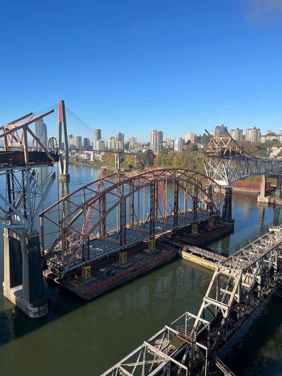 pattullo bridge arch removal fraser river october 2026