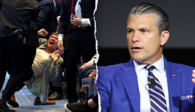 Pete Hegseth called war criminal by protesters at Army's drone panel