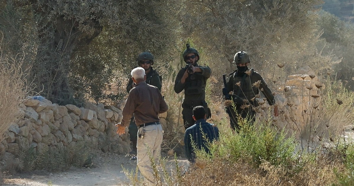 Israeli settlers attack farmers in West Bank pogrom, soldiers hit reporters | Israel-Palestine conflict News