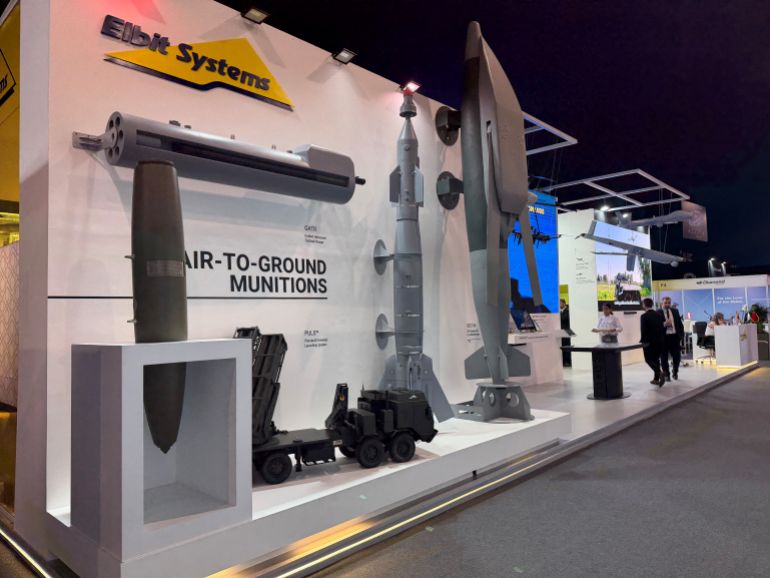 Munition exhibited by Israel's Elbit Systems at the Marrakech Airshow in Marrakesh, Morocco, October 7, 2026. Picture taken with a mobile phone. REUTERS/Ahmed El Jechtimi