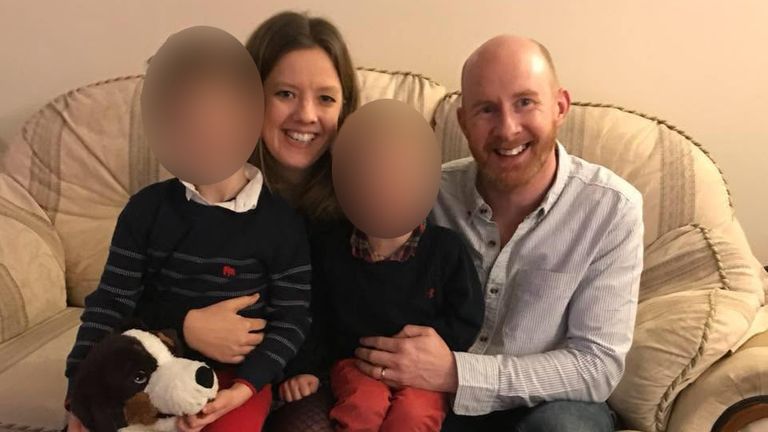 Dr Hannah Cain with Mark Cain and children