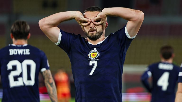John McGinn celebrates making it 2-0 from the penalty spot