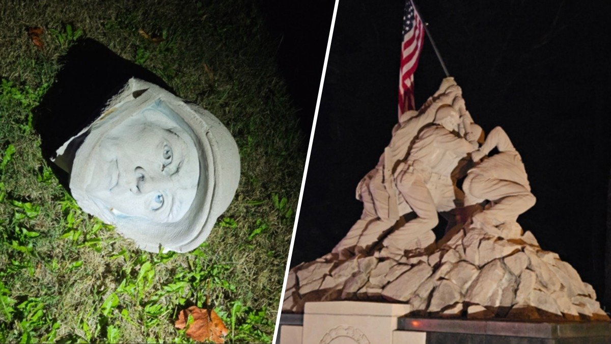 Man broke head off Iwo Jima statue in Quantico with sledgehammer – NBC4 Washington