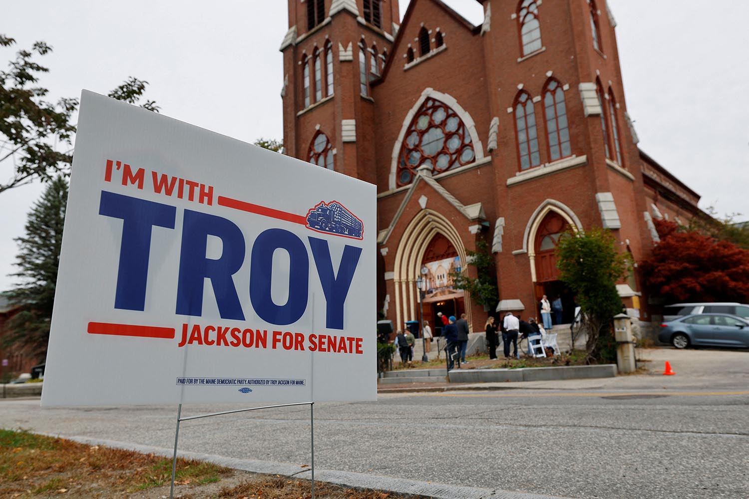 Democratic candidate for the US Senate Jackson campaigns in Lewiston