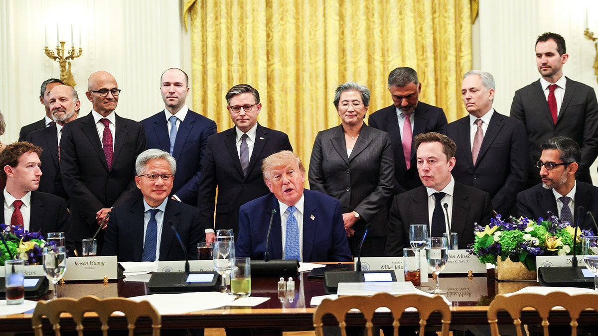 U.S. President Donald Trump with AI leaders on September 29, 2026 in Washington, DC.