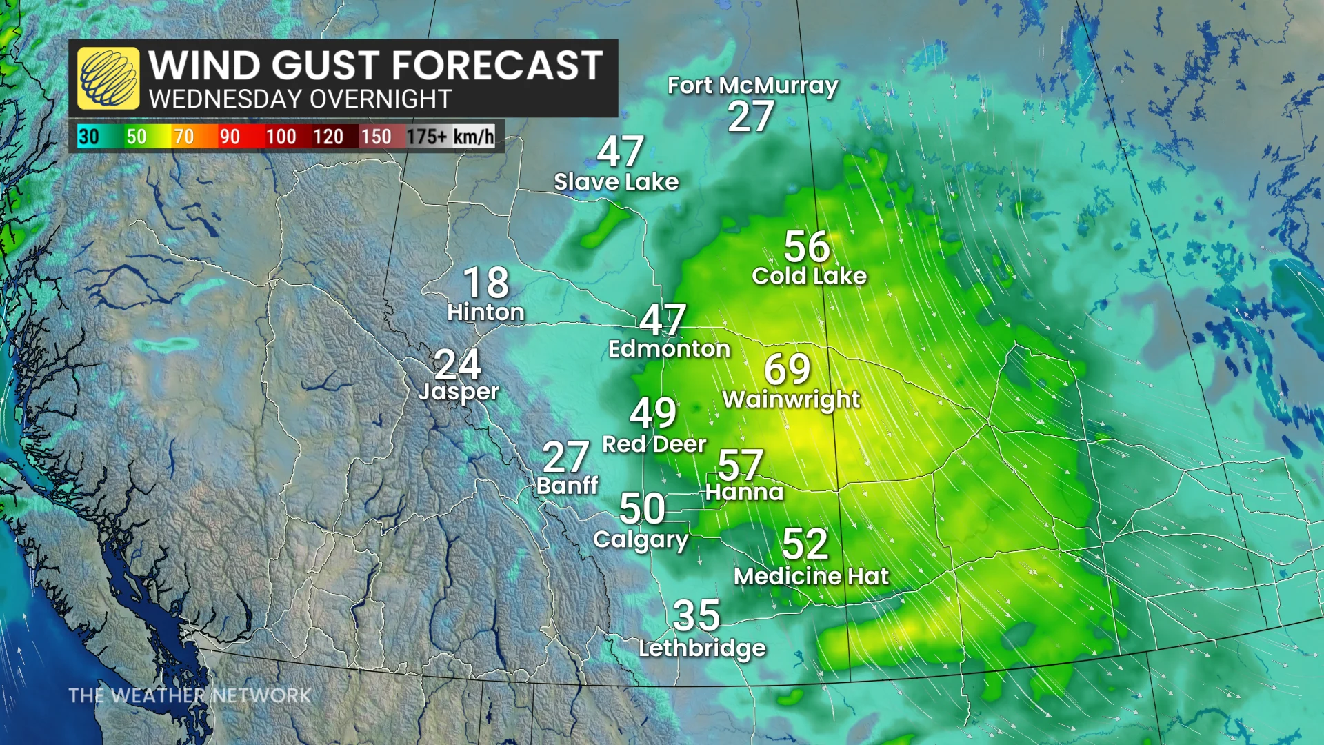 Prairies, Alberta, Wind, Storm, October 14, 2026. (The Weather Network)