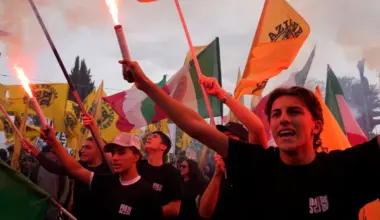 Soldiers guard center of Milan as thousands of protesters march in cities across Europe : NPR