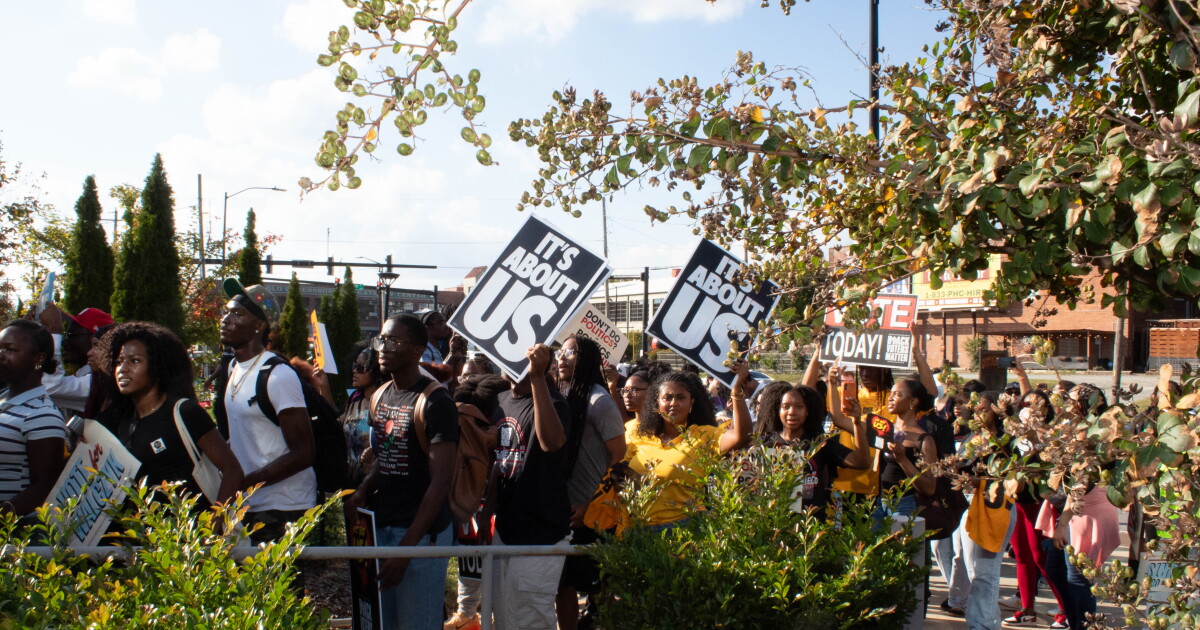 After losing on-campus voting sites, NC A&T and UNCG students march to polls