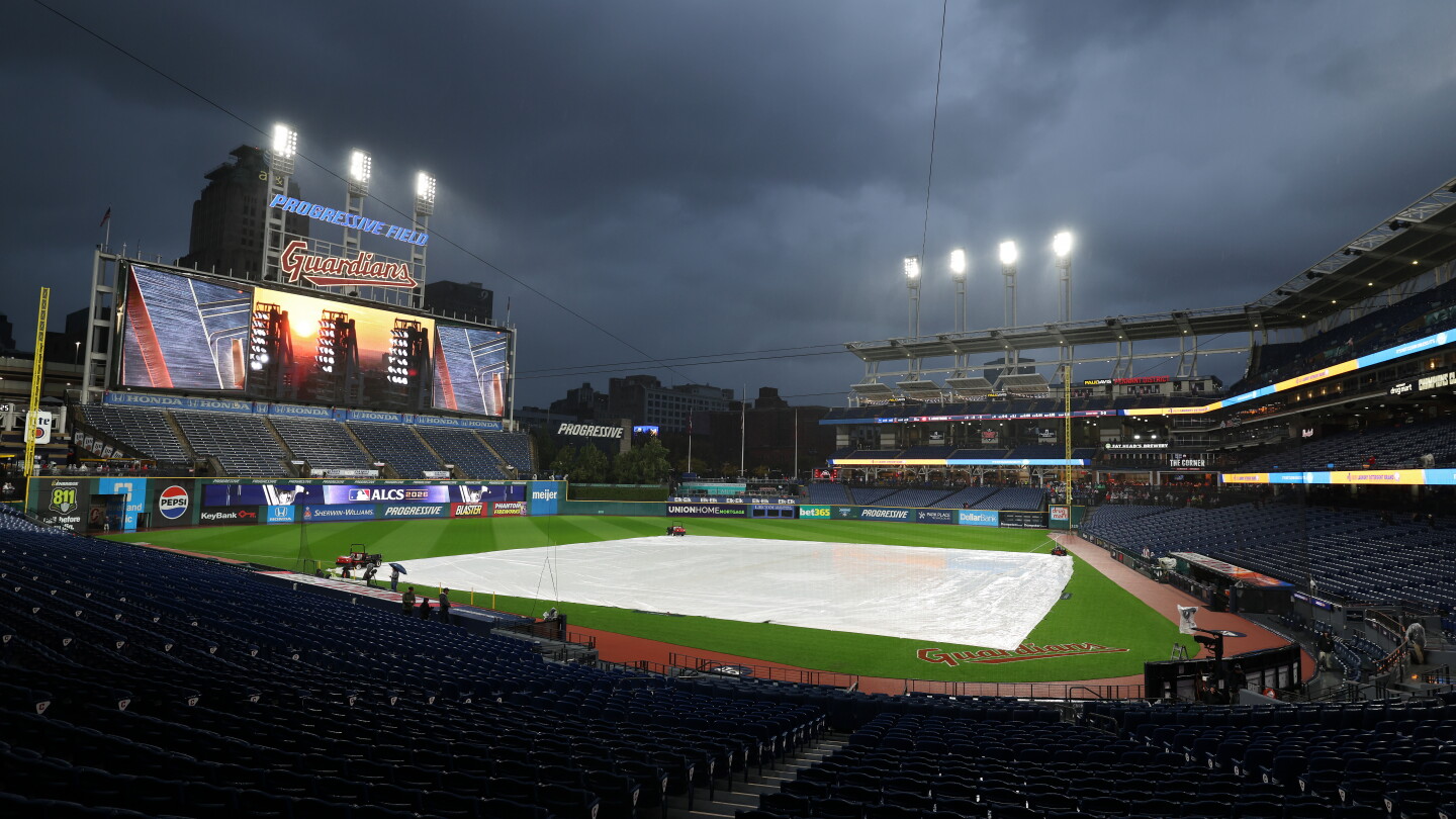 ALCS Game 4 postponed by rain; Rays and Guardians to resume series Saturday