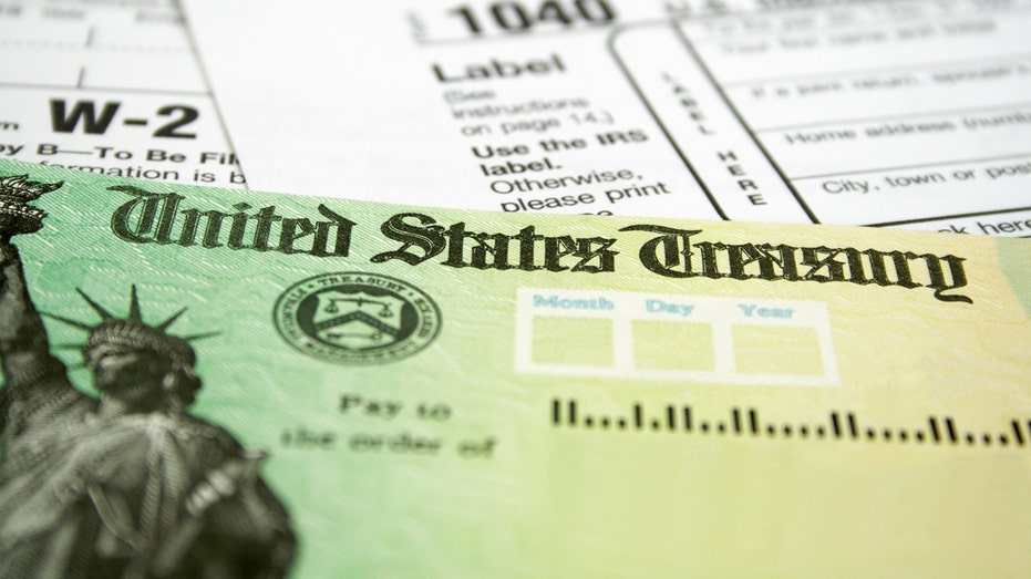 Treasury check and tax forms