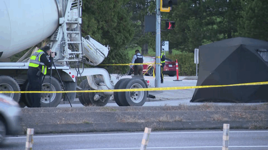 Woman dead after being hit by a cement truck in Richmond